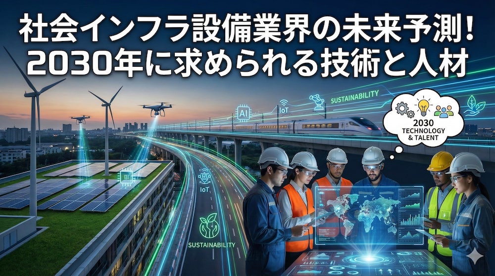 社会インフラ設備業界の未来予測！2030年に求められる技術と人材